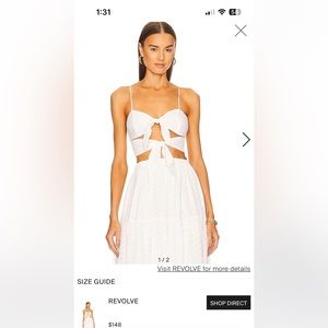 X REVOLVE BECCA CROP TOP IN WHITE